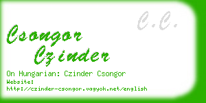 csongor czinder business card